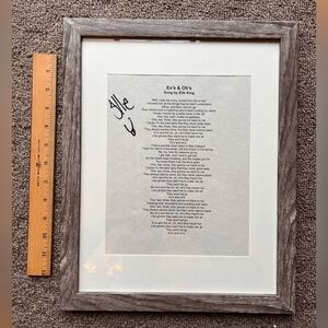 Elle King autograph for her song Exs and Ohs